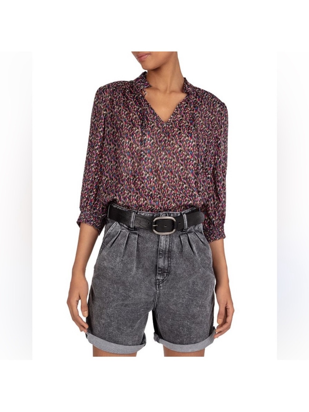Ba&sh Dalas Ruffle - Collar Top - Picture 1 of 4